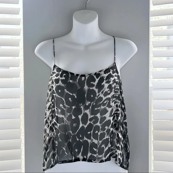 Topshop Cropped Animal Print Cami - Picture 1 of 4